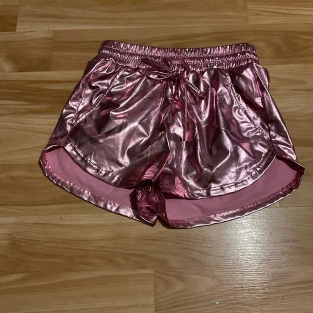 Metallic Pink‎ Women's Shorts